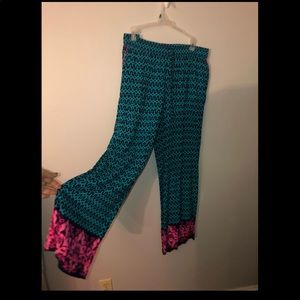 Navy and pink Flowly Pants